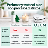 Comparación de OZUM con aromatizantes y velas aromáticas.